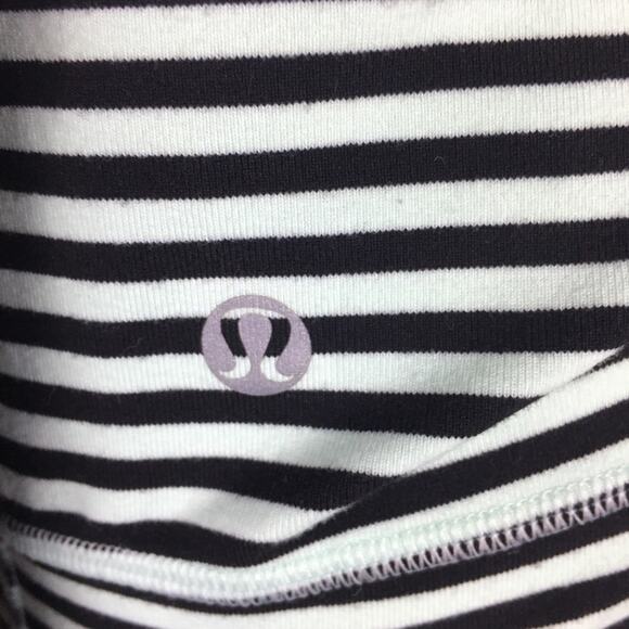 Lululemon Mint Green Black Daily Yoga Zip Jacket Black & Mint Stripe 4 - Picture 5 of 7